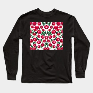 Pomegranate Aesthetic Pattern Long Sleeve T-Shirt